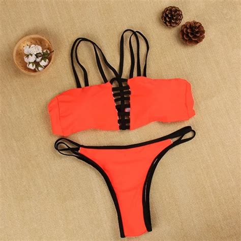 Buy Multi Rope Strap Bandage Triangle Swimwear Female