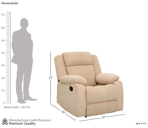 Buy Avalon Fabric 1 Seater Manual Recliner Chair Beige At 25 OFF