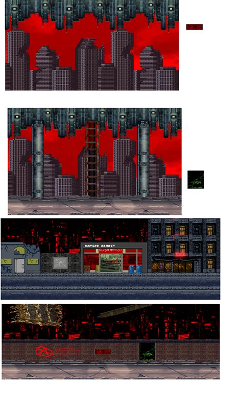 Cyberpunk Undercity Background Sprite Sheet By Dantewreckmen 999 On