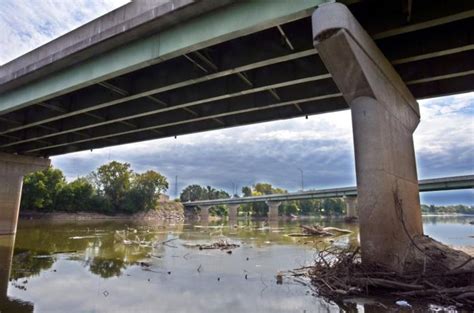 National Road And Us 40 Bridges Over The Wabash River In Terre Haute