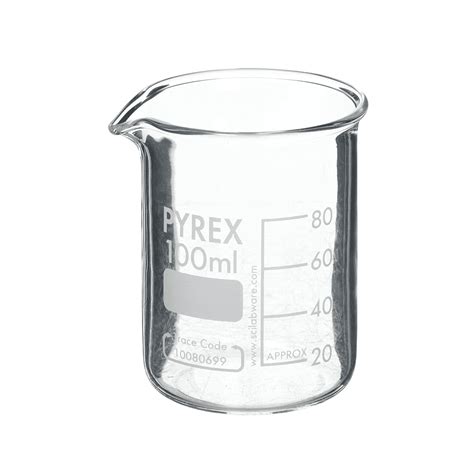 Measuring Beaker 50ml Pyrex Low Form Graduated With Spout Labtek