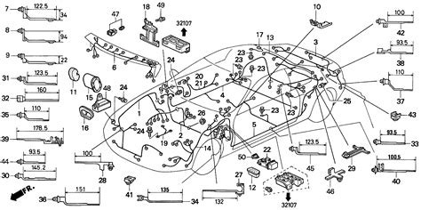 Honda Prelude Band, harness (135mm) (black). Wire - 91548-SM4-003 ...