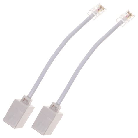 2pcs Rj11 To Rj45 Adapter Telephone To Ethernet Adapter Phone To Ethernet Cable