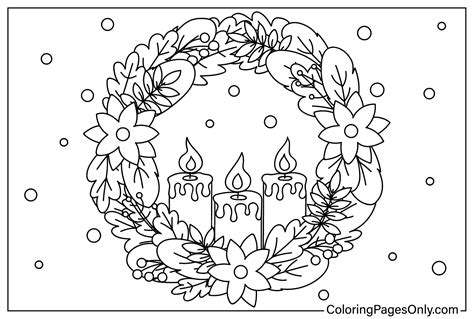 Advent Wreath Coloring Printable