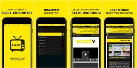 Scootv In Flight Streaming Entertainment Scoot The Travelearn