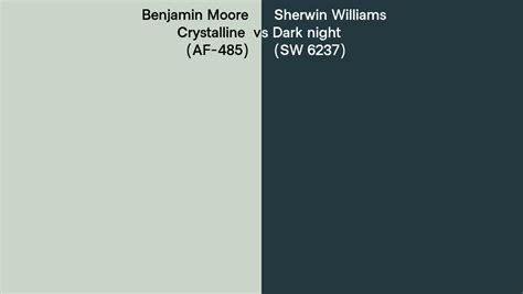 Benjamin Moore Crystalline Af Vs Sherwin Williams Dark Night Sw