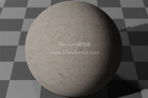 Blender 裂纹水泥混凝土地面材质球纹理贴图下载 Blender模型库