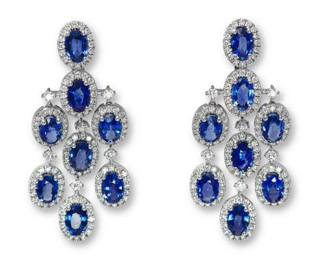 Sapphire And Diamond Chandelier Earrings Earrings Jewellery