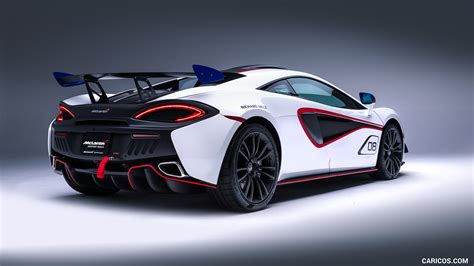 2018 McLaren 570S GT4 MSO X No 8 White Red And Blue Accents Rear