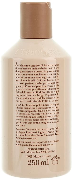 L Erbolario Bagnoschiuma All Olio Di Argan Argan Oil Bath Foam