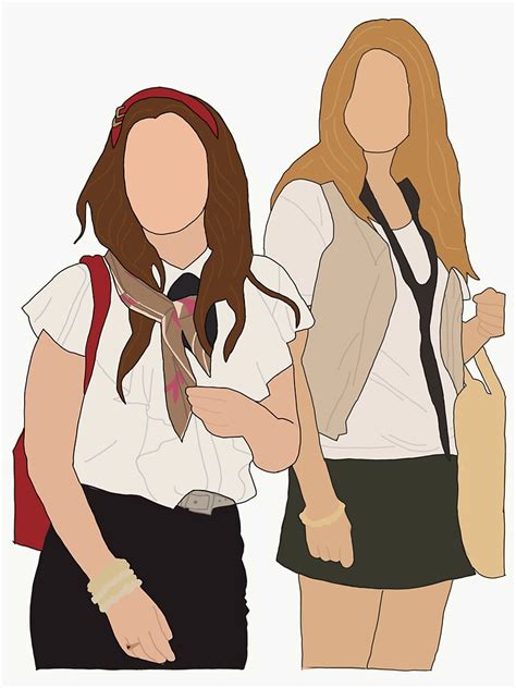 Blair And Serena Sticker Sticker By Sarabear Redbubble