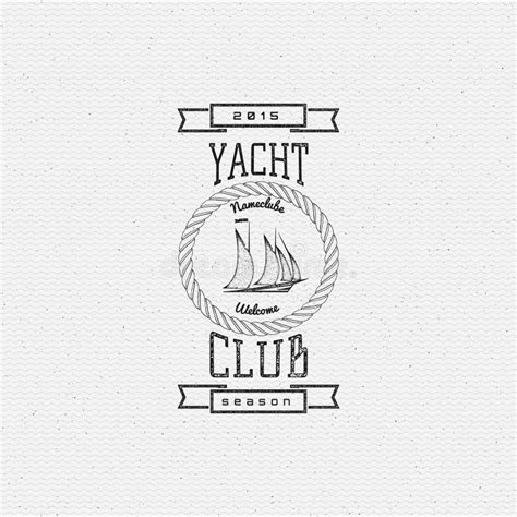 Yacht Club Badges Logos And Labels For Any Use Stock Illustration