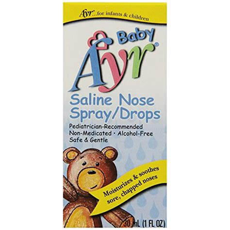 Baby Ayr Saline Nose Spraydrops 1 Ounce Spray Bottles Pack Of 6