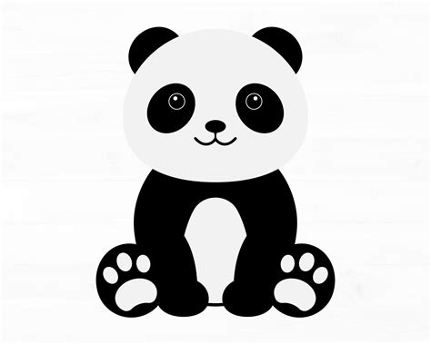 Baby Panda Svg Panda Svg Animal Svg Cute Panda Svg Baby Shower Svg Cute