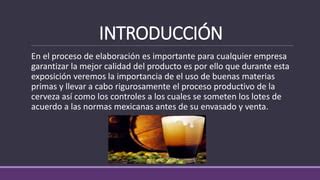 Exposición Química Analitica La cerveza PPT