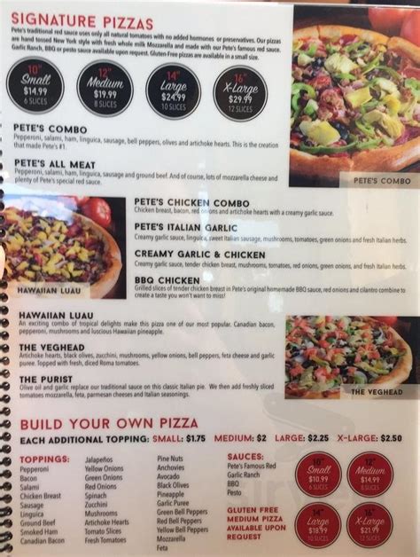 Petes Restaurant And Brewhouse Menu In Woodland California Usa