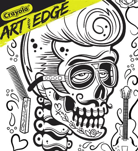 Coloring Book Crayola Art With Edge Sugar Skulls Colored Mariiana Blog