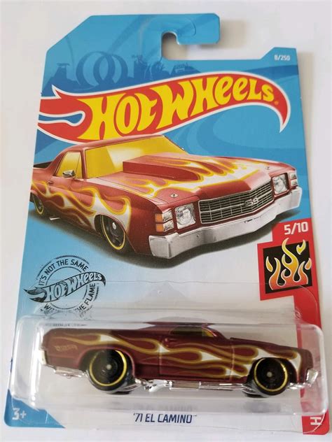 Hot Wheels 2019 Hw Flames 71 El Camino Maroon 8 250 Amazon Ca