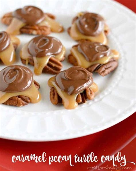 Caramel Pecan Turtles Candy Recipe Creations By Kara