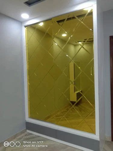 Mm Golden Textured Toughened Glass For Office At Rs Sq Ft In