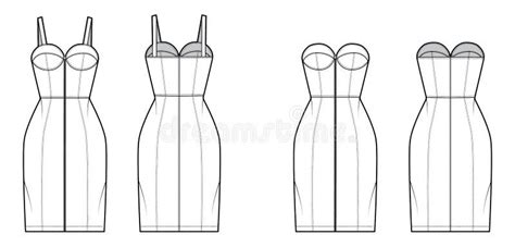 Technical Drawing Dresses Stock Illustrations 574 Technical Drawing