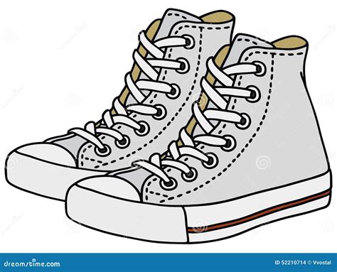 Zapatillas De Deporte Blancas Ilustración del Vector Imagen 52210714