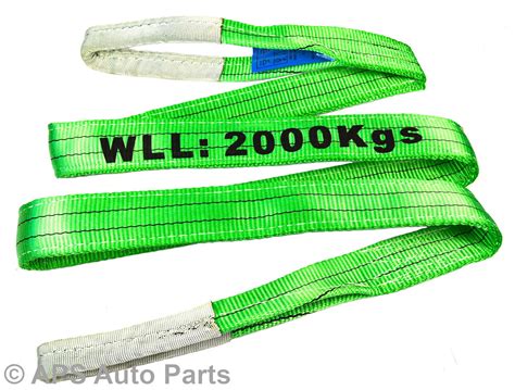 New Heavy Duty 2 Ton X 3 Metres Flat Webbing Sling Strap Cargo Crane