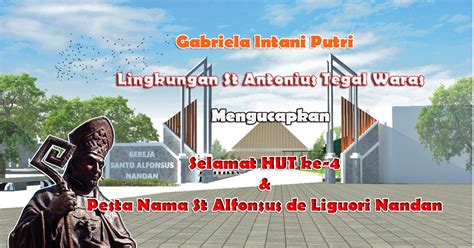 Selamat HUT Ke 4 Paroki St Alfonsus Nandan Gabriela Intani Putri