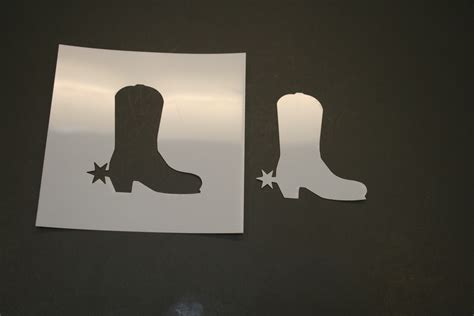 Cowboy Boot 1 Reusable Mylar Stencil Art Supplies - Etsy