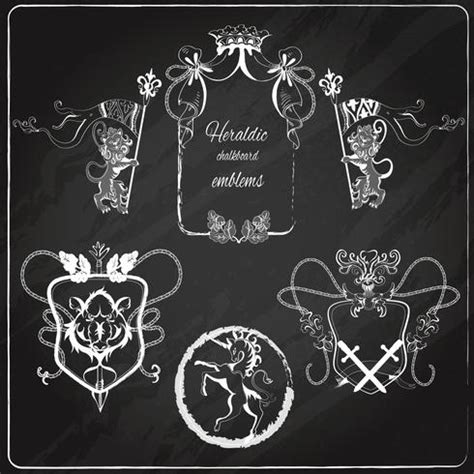 Heraldic Emblems Set 437328 Vector Art At Vecteezy