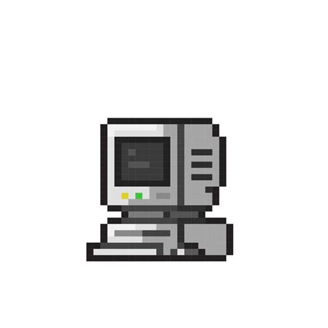 Personal Computer In Pixel Art Style 21555717 Vector Art At Vecteezy