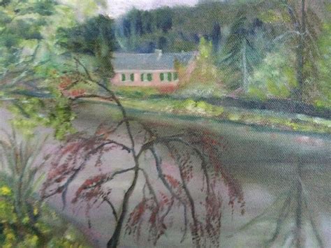 Monets View Original Oil Painting On Box Canvas X Etsy