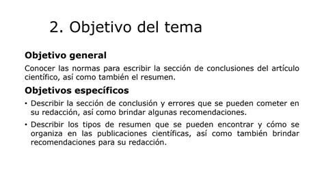 Solution Presentaci N Ppt Sobre C Mo Escribir Las Conclusiones Y El