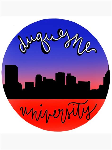 Duquesne University Skyline Sticker For Sale By Prs1616 Redbubble