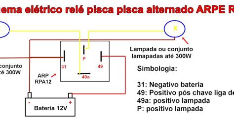 Circuito esquema pisca pisca alternado relé ARPE RPA12 Esquema