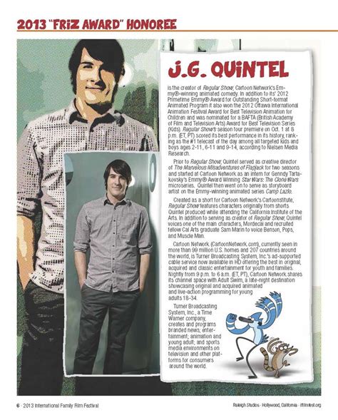 J G Quintel Ifff Friz Award For Animation Excellence Photos