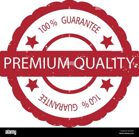 Premium Quality 100 Guarantee Rubber Stamp Vector Illustration Of