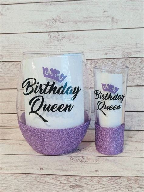 Birthday Girl Glitter Shot Glass Birthday Shot Glass Glitter Wine Glass Etsy Glitter Wine