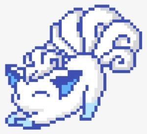 Alolan Vulpix Minecraft Pixel Art