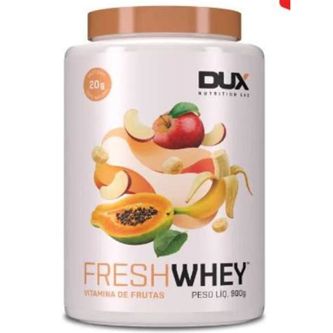 Whey Protein Concentrado Morango Pote 900g Dux Nutrition Lab Casas Bahia