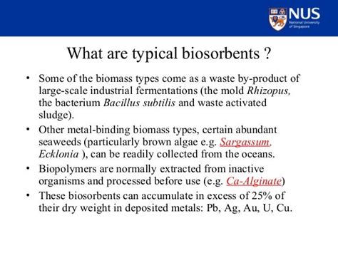 Biosorption process for removal and recovery (1)