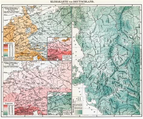 Climate map of Germany. editorial photo. Illustration of book - 247394861