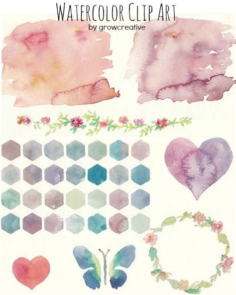 Free Watercolor Clip Art Elise Engh Studios Tutoriales De Arte