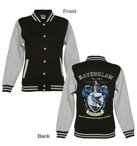 Womens Black Harry Potter Ravenclaw Team Quidditch Varsity Jacket