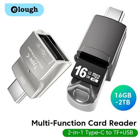 Đầu đọc Thẻ Nhớ Otg Elough đa Chức Năng 2 Trong 1 Loại C Sang Micro Sd Usb Flash Drive Shopee