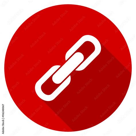 Flat design red round chain vector icon Stock Vector | Adobe Stock