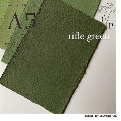 Jual Kertas Daur Ulang Handmade Paper Recycle Paper Rifle Green