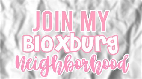 Join My Bloxburg Neighborhood Youtube