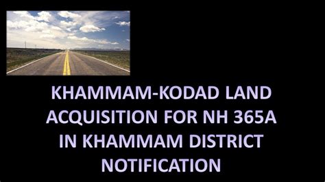 Khammam To Kodada Nh A Land Acquisition Jvedvlog Youtube