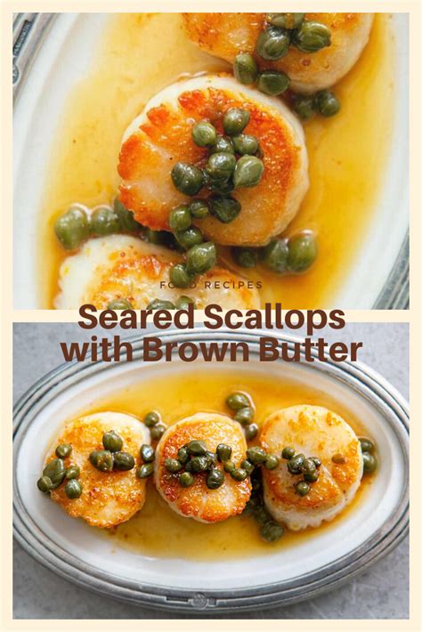 Seared Scallops With Brown Butter Caper Sauce Recipe